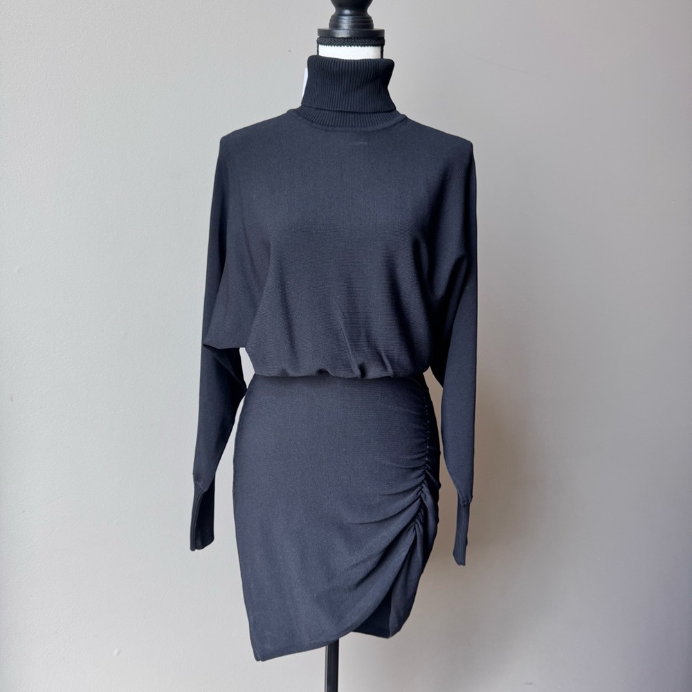 Lovers and Friends Black Turtleneck Mini Dress